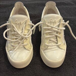 Giuseppe Zanotti Glossy White Sneakers